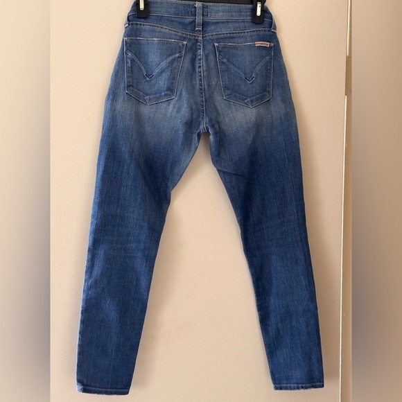 HUDSON Krista Super Skinny Crop Woman’s Blue Distressed Zip Up Jeans Size 25 - Picture 2 of 8